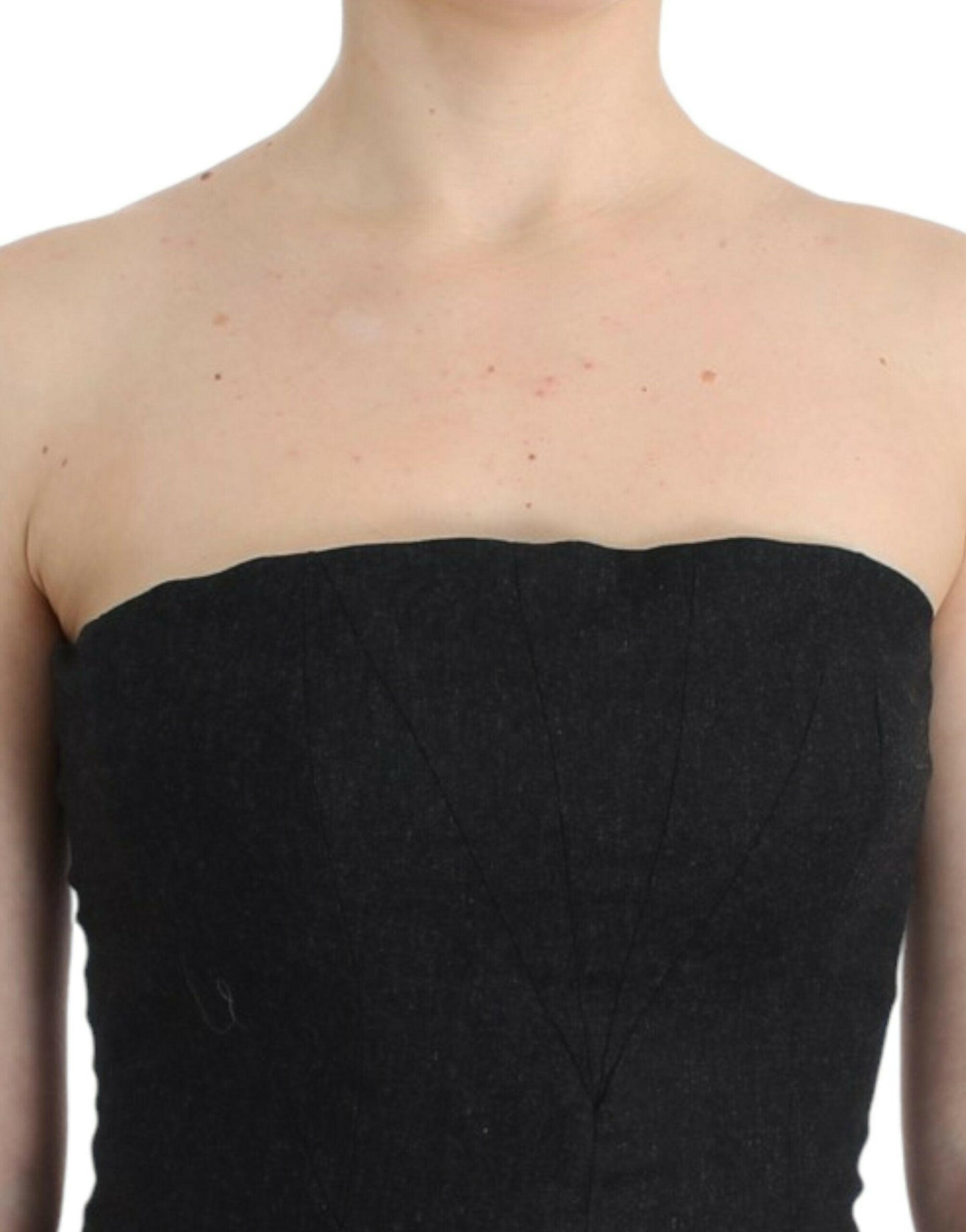 Cavalli Gray strapless dress