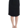 Cavalli Black wool pencil skirt