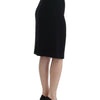 Cavalli Black wool pencil skirt