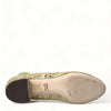 Dolce & Gabbana Gold Sequined Short Boots Stretch Shoes