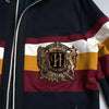 Dolce & Gabbana Blue Cardigan Heraldic Full Zip Sweater