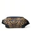 Dolce & Gabbana Black Exotic Leather Logo Belt Waist Fanny Pack Bag