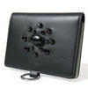 Dolce & Gabbana Black Leather Crystal Embellished Card Holder Wallet