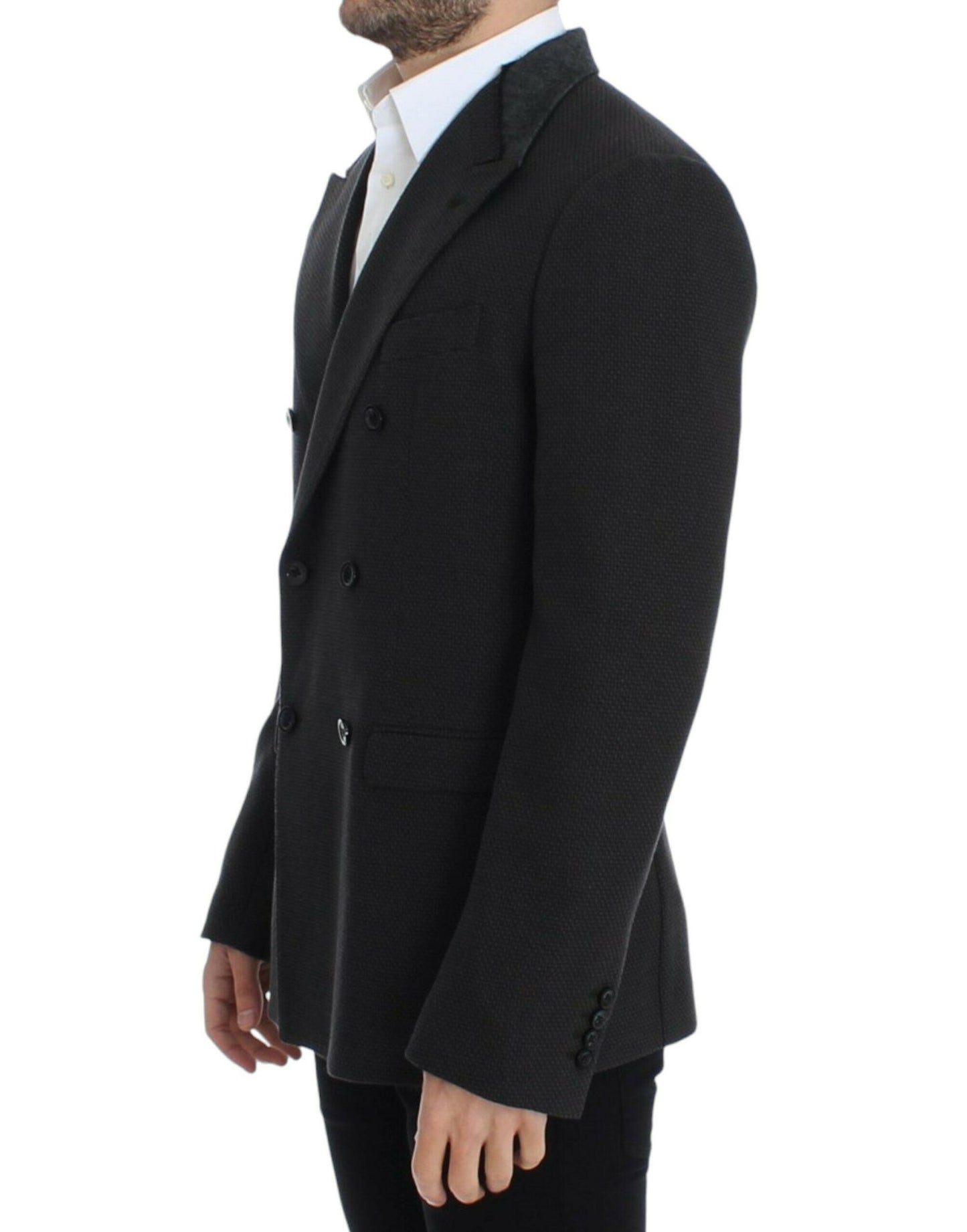 Dolce &amp; Gabbana – Brauner Slim-Fit-Blazer aus Wolle