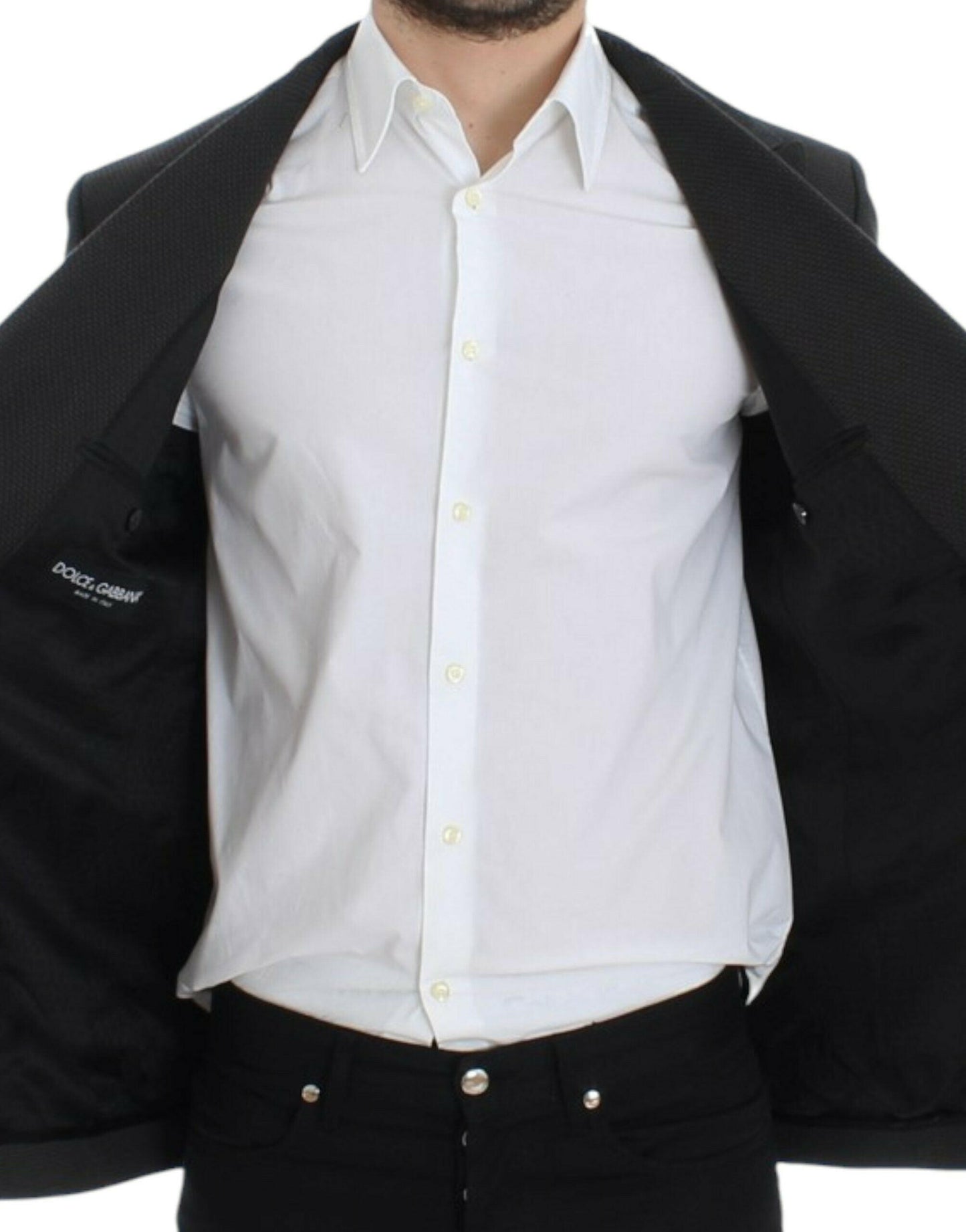 Dolce &amp; Gabbana – Brauner Slim-Fit-Blazer aus Wolle