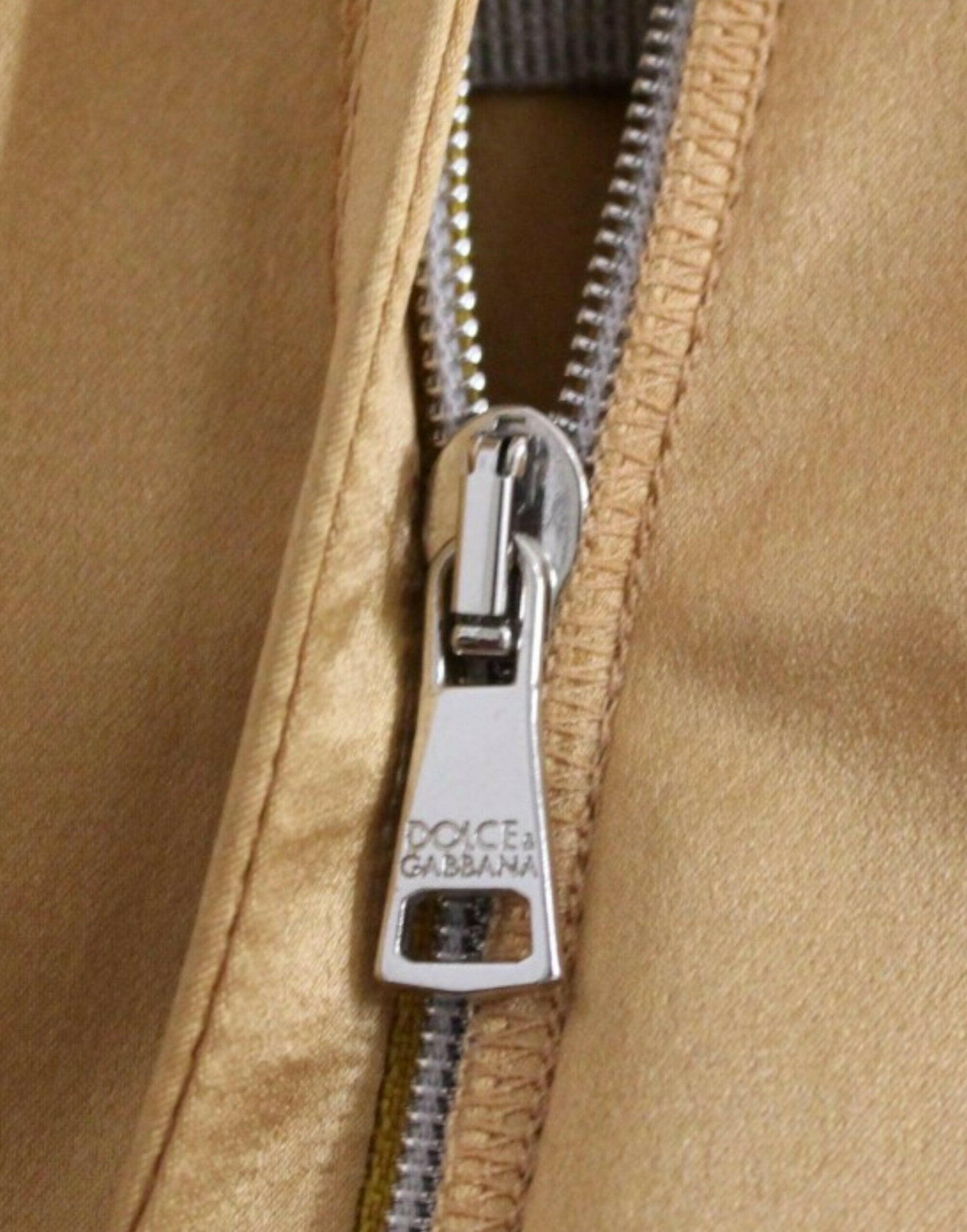 Dolce & Gabbana Bronze silk sheath dress