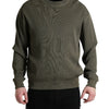 Dolce & Gabbana Green Viscose Crew Neck Men Pullover Sweater
