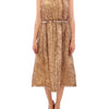 Dolce & Gabbana Brown sleeveless silk dress