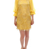 Dolce & Gabbana Yellow lace crystal mini dress