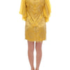 Dolce & Gabbana Yellow lace crystal mini dress
