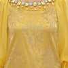 Dolce & Gabbana Yellow lace crystal mini dress
