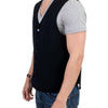 Costume National Black wool blend casual vest