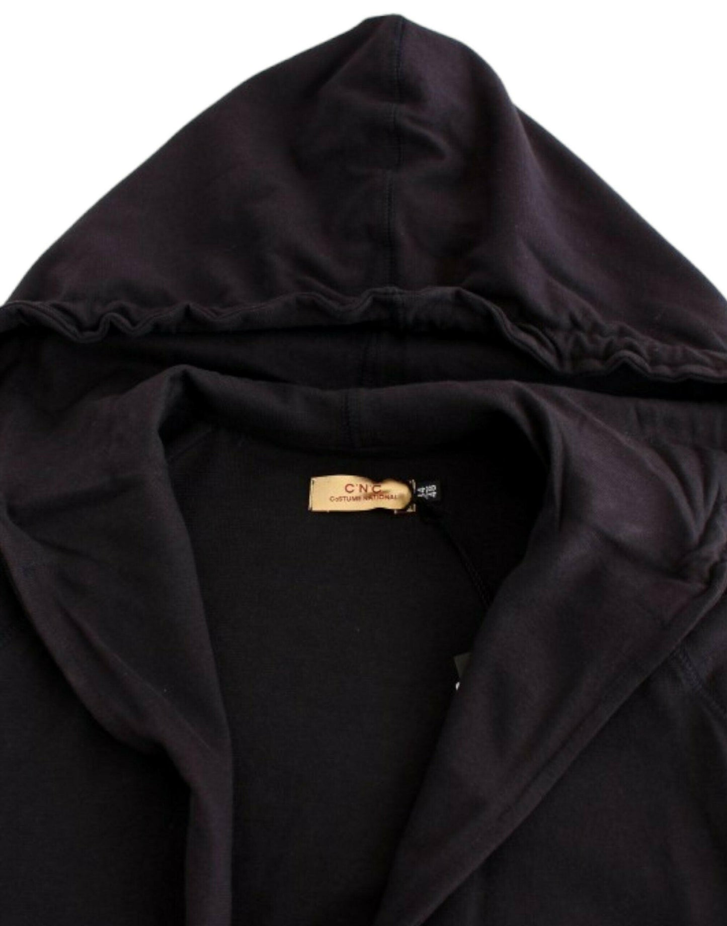 Costume National Blue hooded cotton sweater