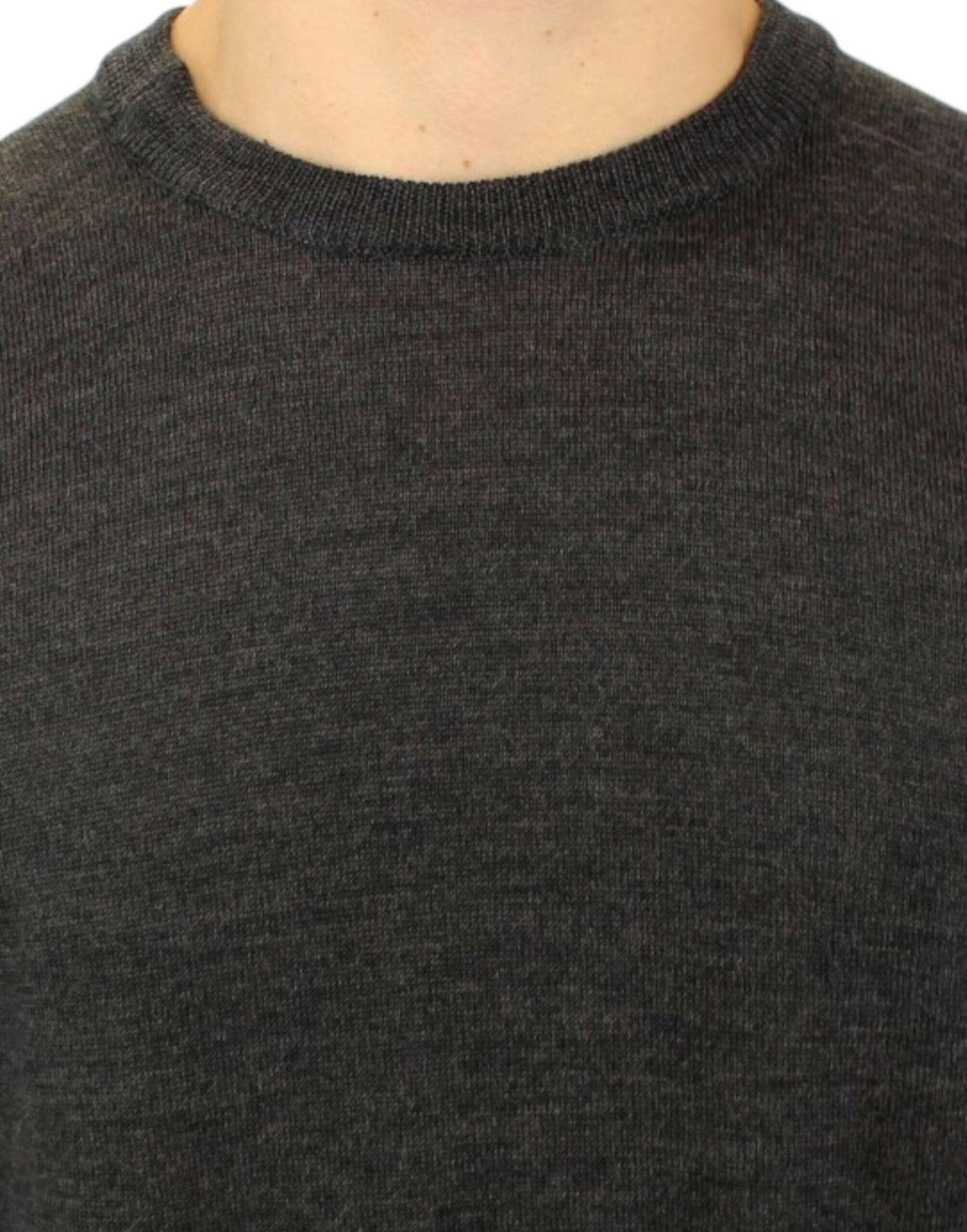 Pull à col rond gris élégant de costume national