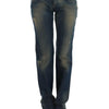 Costume National Chic Jean droit bleu en denim