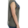 Costume National Gray print sleeveless t-shirt