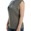 Costume National Gray print sleeveless t-shirt