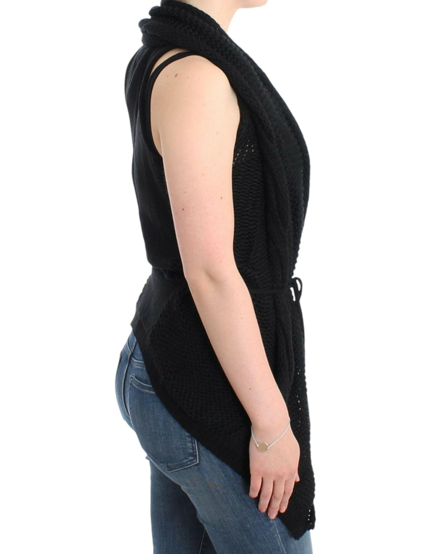 Gilet sans manches en tricot chic national