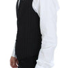 Dolce &amp; Gabbana – Schwarze, gestreifte Stretch-Weste