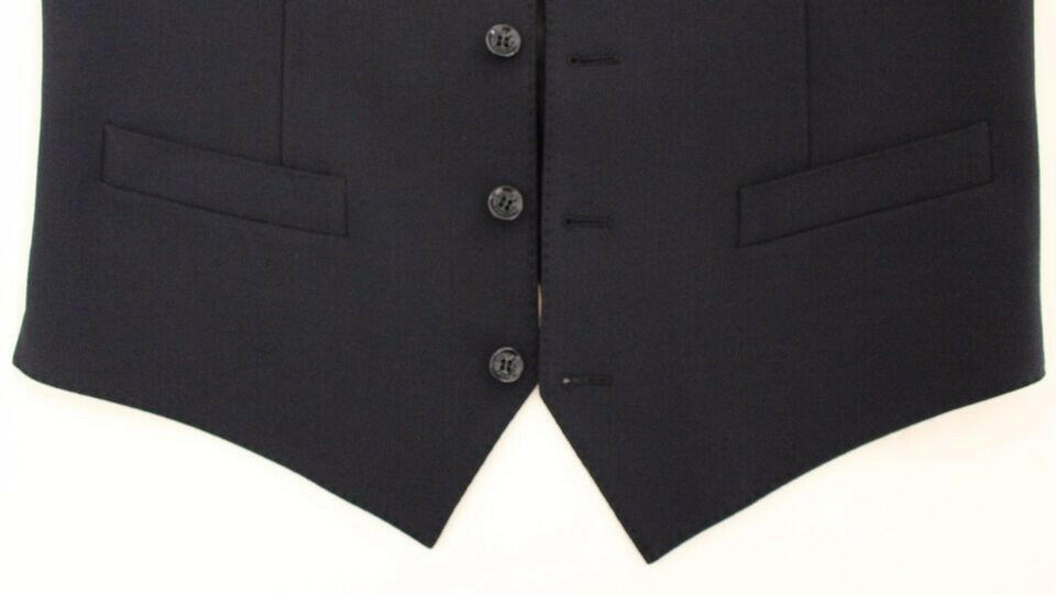 Dolce &amp; Gabbana – Weste aus blauer Wolle für formelle Anlässe