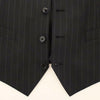 Dolce &amp; Gabbana Chic Robe Gilet en Laine et Soie à Rayures Noires