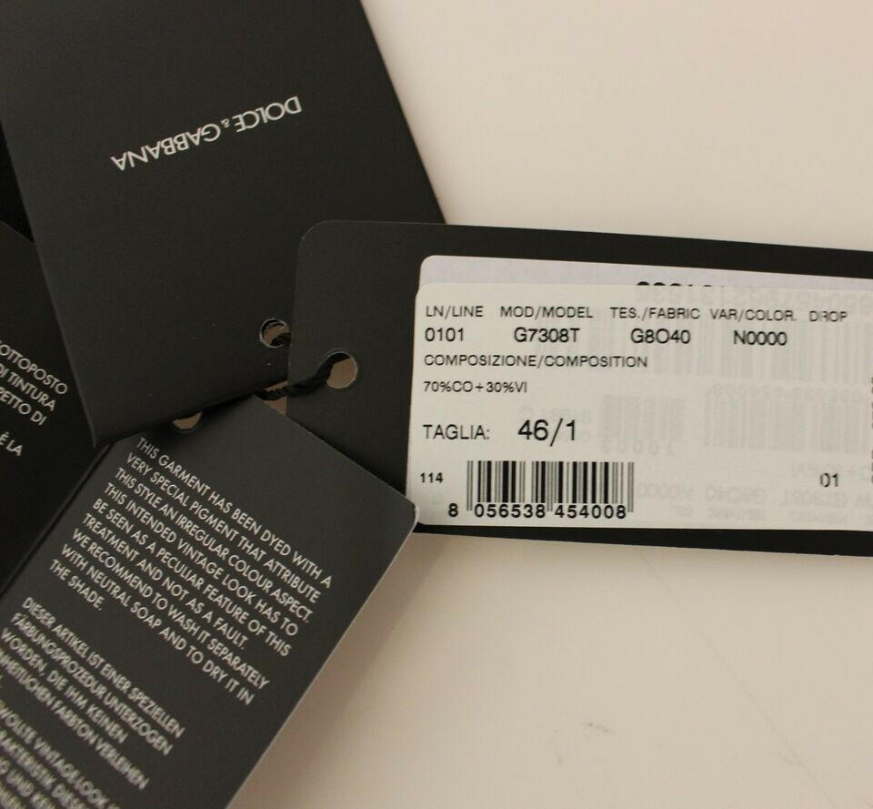 Dolce &amp; Gabbana – Schwarze Weste aus Baumwollmischung