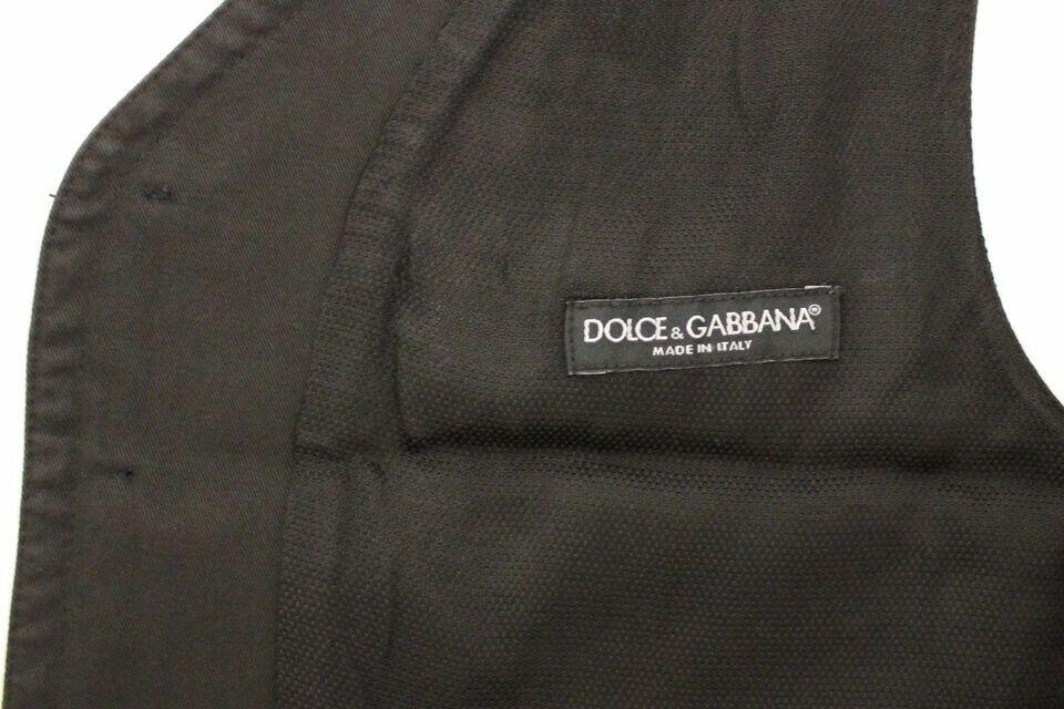 Dolce &amp; Gabbana – Schwarze Weste aus Baumwollmischung