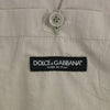 Dolce &amp; Gabbana – Schmal geschnittene Weste aus Baumwolle in Beige mit Knopfleiste vorne