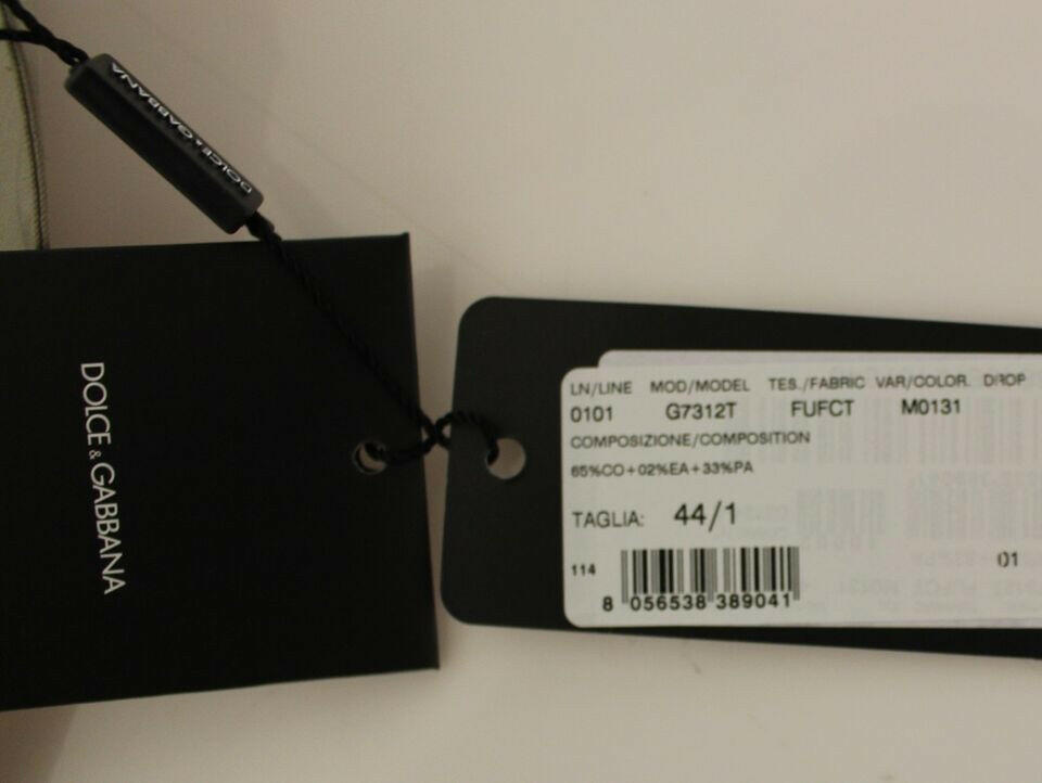 Dolce &amp; Gabbana Beige Baumwollkleid Weste Blazer Jacke