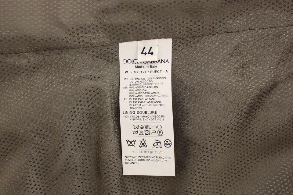 Dolce &amp; Gabbana Beige Baumwollkleid Weste Blazer Jacke
