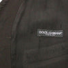 Dolce &amp; Gabbana – Schwarzer Blazer aus Leinen und Baumwolle