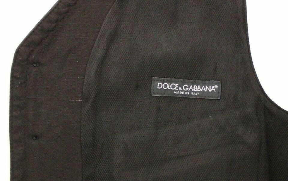 Dolce &amp; Gabbana – Schwarzer Blazer aus Leinen und Baumwolle