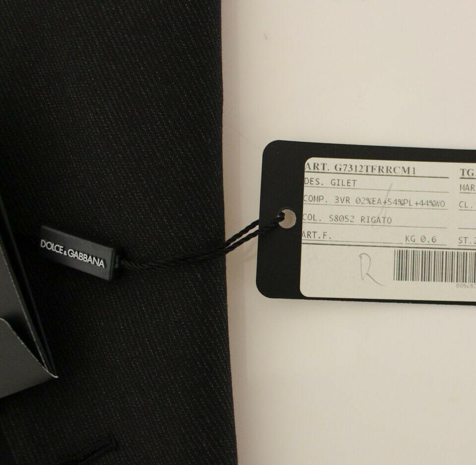 Dolce &amp; Gabbana – Grauer Blazer aus Stretchwolle