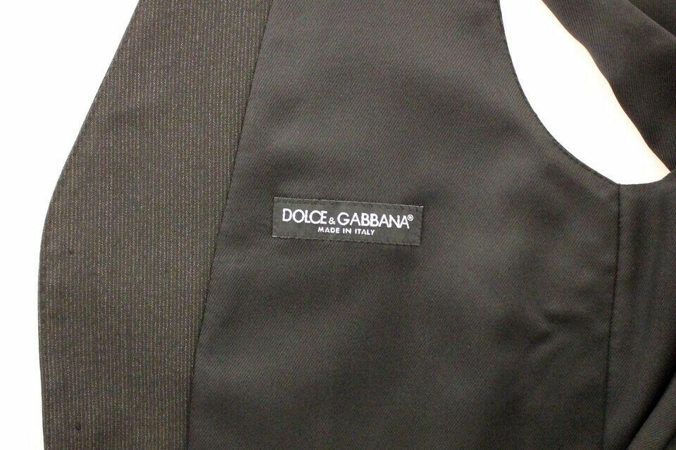 Dolce &amp; Gabbana Grauer Wollstretch-Kleiderwesten-Jackenblazer