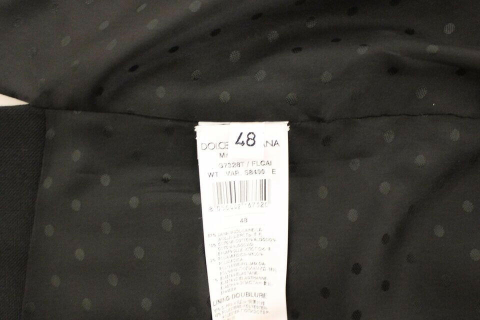 Dolce &amp; Gabbana – Schwarzer Stretch-Westenblazer aus Wolle und Seide