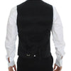Dolce &amp; Gabbana – Schwarzer Stretch-Westenblazer aus Wolle und Seide