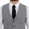 Dolce & Gabbana Gray Cotton Stretch Dress Vest Blazer