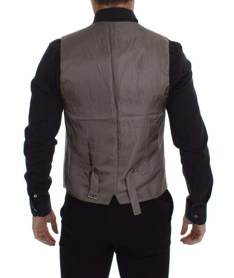 Dolce &amp; Gabbana Beige Baumwoll-Stretch-Westenblazer