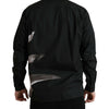 Dolce & Gabbana Black Floral Cotton Collared Long Sleeves Men Shirt