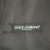 Dolce &amp; Gabbana Grau gestreifte Wollweste mit Logo