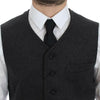 Dolce &amp; Gabbana Graue Weste aus Wollmischung mit Logo