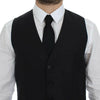 Dolce & Gabbana Gray Wool Silk Dress Vest Gilet Weste