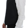 Dolce & Gabbana Gray Wool Silk Dress Vest Gilet Weste