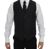 Dolce & Gabbana Gray Wool Silk Dress Vest Gilet Weste