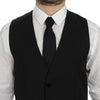 Dolce & Gabbana Black Wool Formal Dress Vest Gilet Weste