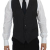 Dolce & Gabbana Gray Wool Formal Dress Vest Gilet Weste