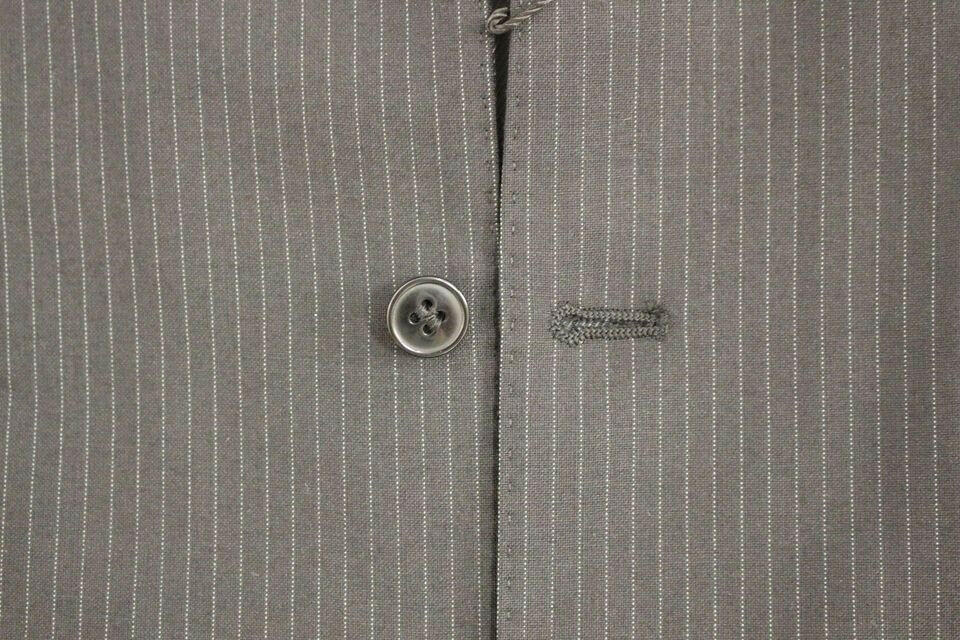 Dolce &amp; Gabbana – Einreihige Weste aus schwarz gestreifter Wolle