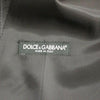 Dolce &amp; Gabbana Grau gestreifte Wollweste mit Logo