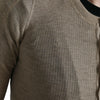 Pull Henley en cachemire beige élégant Dolce &amp; Gabbana