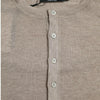 Pull Henley en cachemire beige élégant Dolce &amp; Gabbana